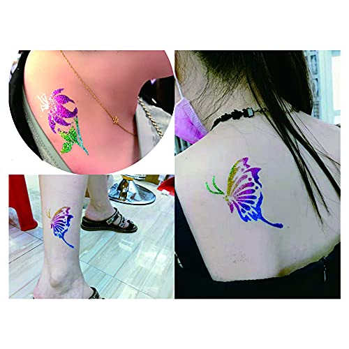 Moonligth privremeni blistavi set za blistave tetovaže, boje blistave šablone tetovaže tjelesne umjetničke dizajn komplet