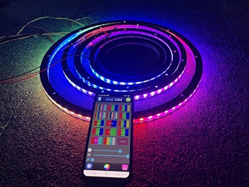 Sando Tech 4PCS 6,5 automobilski LED zvučnik ukrasni svjetlosni komplet snova u boji progon protoka serija Spacer Ring Light