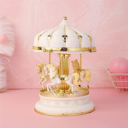Zhyh elegantni šareni sjajni karusel Music Box Dječja djevojčica Nova godina rođendanska poklon (boja: d, veličina