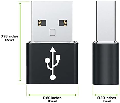 USB-C ženska osoba na USB muški brzi adapter kompatibilan s vašim Samsung SM-A217F/DS za punjač, ​​sinkronizaciju, OTG uređaje