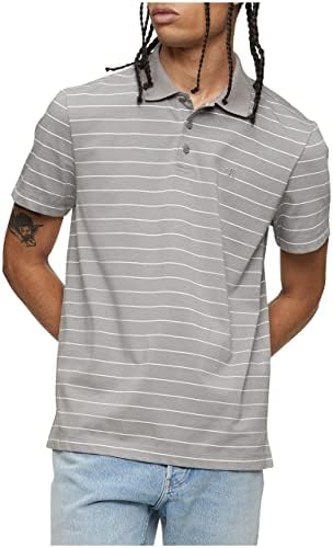 Calvin Klein muški glatki pamučni prugasti monogram logo Polo košulja