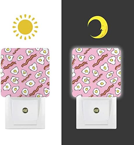 Pržena jaja i slanina LED noćno svjetlo s auto sumrom do zore Senzor Slatka energetski učinkovita noćna svjetlost za kupaonicu