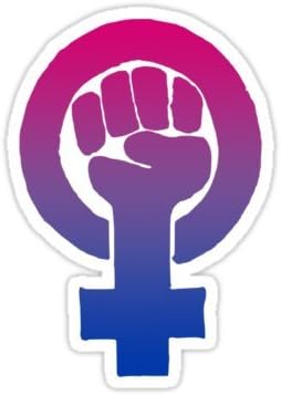 Čili ispis biseksualna feministkinja - naljepnica grafički odbojnik prozor bolesni naljepnica - naljepnica gay ponosa