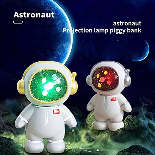 LEASOTE Astronaut LED projekcijska svjetiljka, USB Starry Sky Projector Projector Astronaut Piggy Bank za dječake djevojčice,