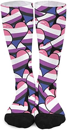 Biseksualne aseksualne čarape u boji srčane boje Sportske čarape cijevi čarape za odrasle tinejdžere