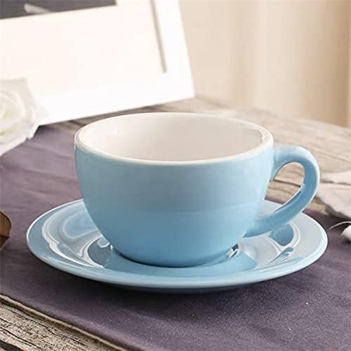 Dodouna Europska šalica za kavu široke usta s tanjurom set kreativna minimalistička boja za glazuru od glazura 200 ml