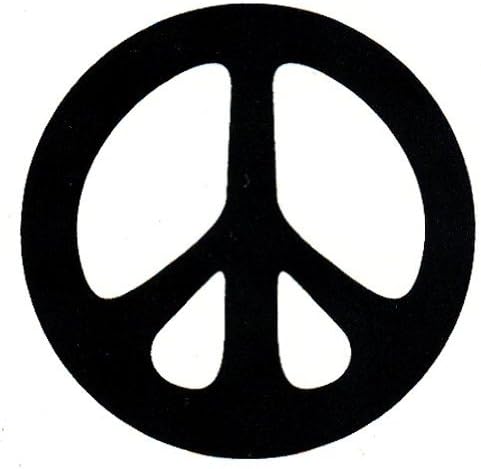 Projekt mirovnog resursa Crni mir znak nad bijelom - mala naljepnica magnetskog odbojnika/magnet naljepnice