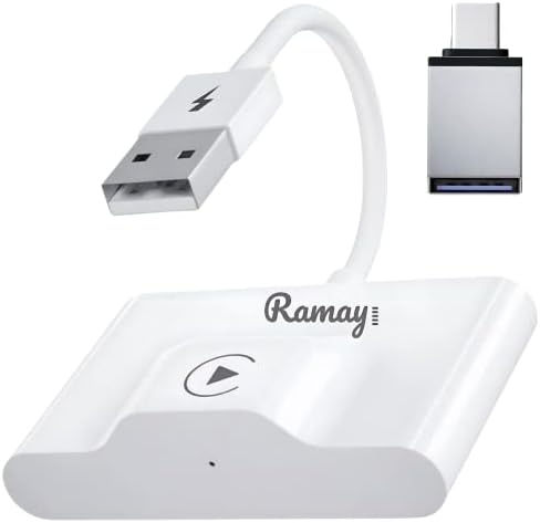 Ramay Apple Wireless CarPlay Adapter 2023 Nadogradnja Tvornice Pretvaranje Wired CarPlay u bežični plug & reprodukcijska