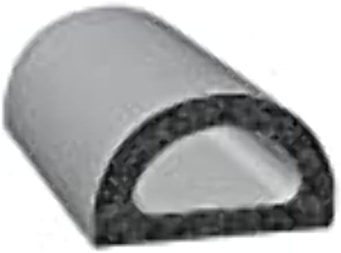 Trim lok x109HT25 25 ft. EPDM spužva D-oblika gumene brtve s PSA, crno