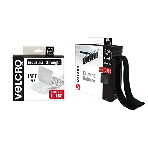 Velcro Brand Extreme Outdoor Monting Tape | 20ft x 1 in, drži 15 lbs i velcro brend industrijske snage za učvršćivanje |
