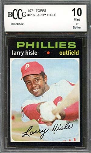 Larry Hisle Card 1971 Topps 616 Phillies BGS BCCG 10 Ocjenjiva kartica
