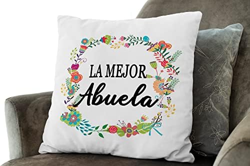 La Mejor Abuela Španjolska jastuka za bacanje, 18 x18 ukrasni jastučni jastučni jastuk za kauč za kauč, španjolski baka,