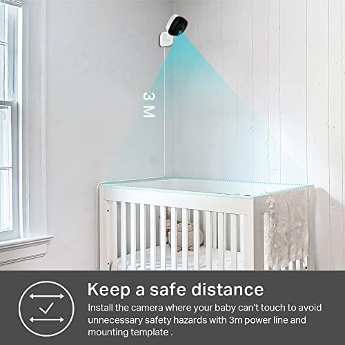 KASA Smart 2K QHD Unutarnja sigurnosna kamera, Osoba/dijete za plakanje/pokret, dvosmjerni audio, 30ft. Noćni vid, pohranjivanje