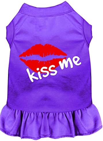 Mirage Pet Products 58-10 XXXLPR Ljubičasta Kiss Me Screen Print haljina, 3x velika