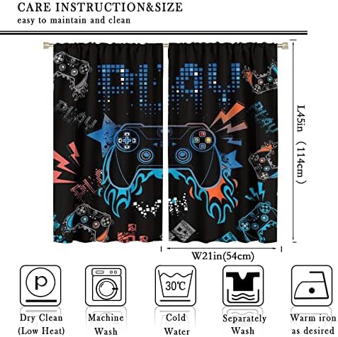 GamePad zavjese za djecu dječake djevojčice tinejdžeri šareni kontroler za igre termički izolirane sobe zavjese za dnevnu