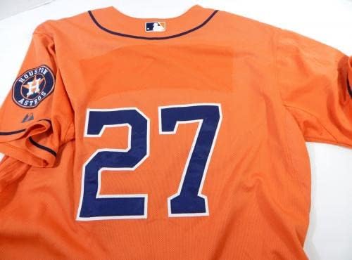 2013-19 Houston Astros 27 Igra Upotrijebljena narančasta natpisna ploča uklonjena 48 dp25509 - igra korištena MLB dresova