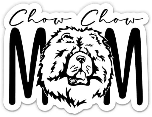Chow Chow Mom naljepnice - 2 naljepnice od 3 - vodootporni vinil za automobil, telefon, boca s vodom, laptop - Chow Chow