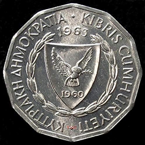 Cipar 1 mil novčić 1963. Poligonalni aluminijski novčić UNC