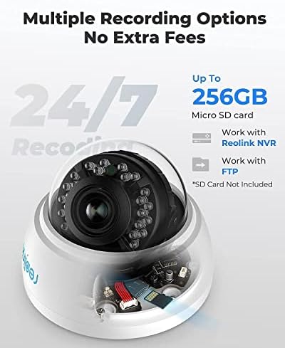 REOLINK 4K vanjske kućne sigurnosne kamere, Poe IP nadzor, pametno otkrivanje ljudi/vozila, rad sa Smart Home, RLC-822A paket