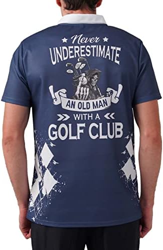 Majice Pagimo golf za muškarce Polo majica muški smiješni zamah Patriotska američka zastava košulja luda suha fit tiskana