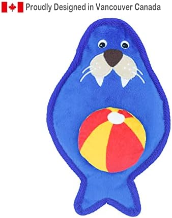 HugSmart Pet - PUP PALS | Manje punjenja slatka Squeaky Crinkle plišana igračka za pse | 2-u-1 povucite interaktivne igračke