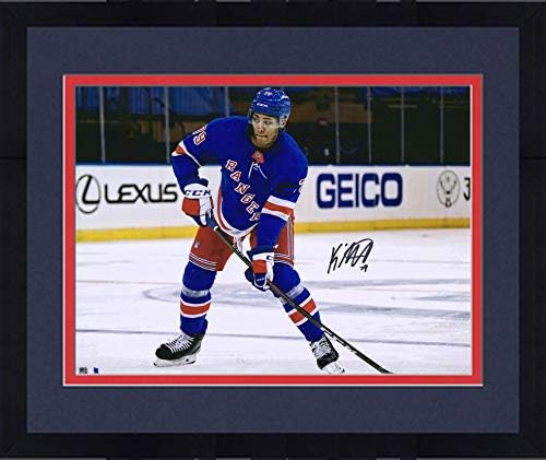 Uokvireni K'andre Miller New York Rangers Autografirano 16 x 20 NHL Fotografija debitantske klizanja - Autografirane NHL